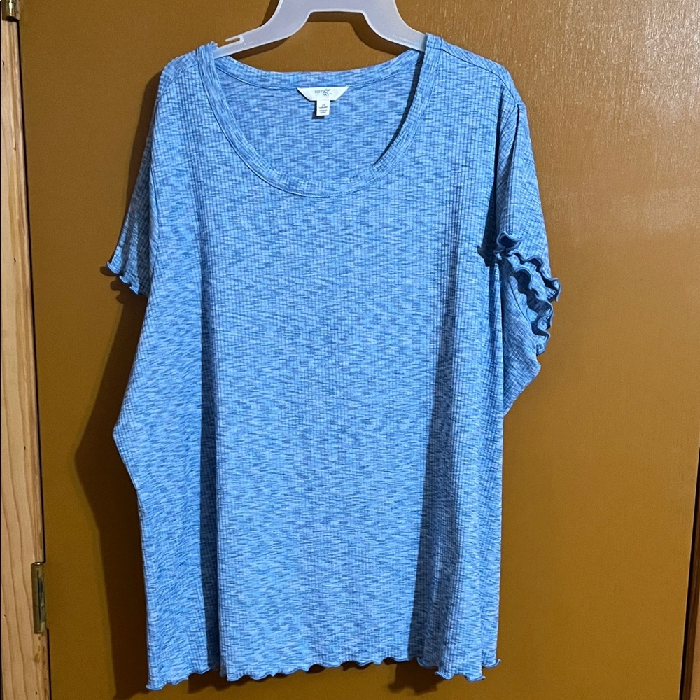 Terra & Sky Light Blue Short Sleeve Top
